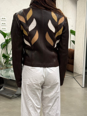 2003 EMPORIO ARMANI patches leather jacket