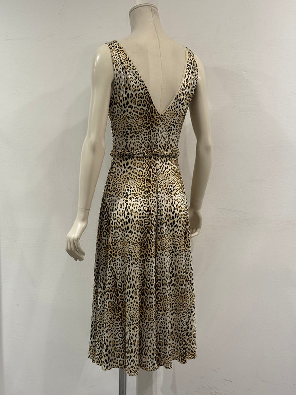 Roberto Cavalli leopard print midi dress