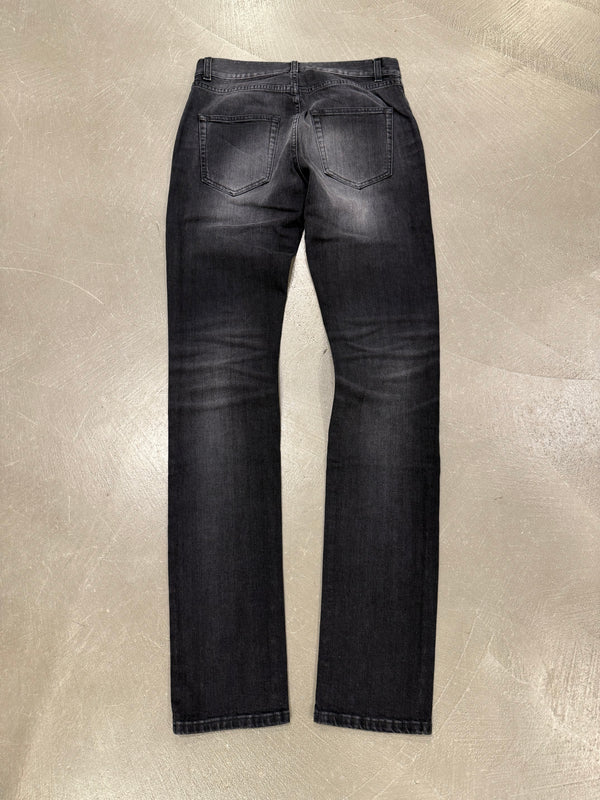 2018 Saint Laurent “D02” faded distressed black pants