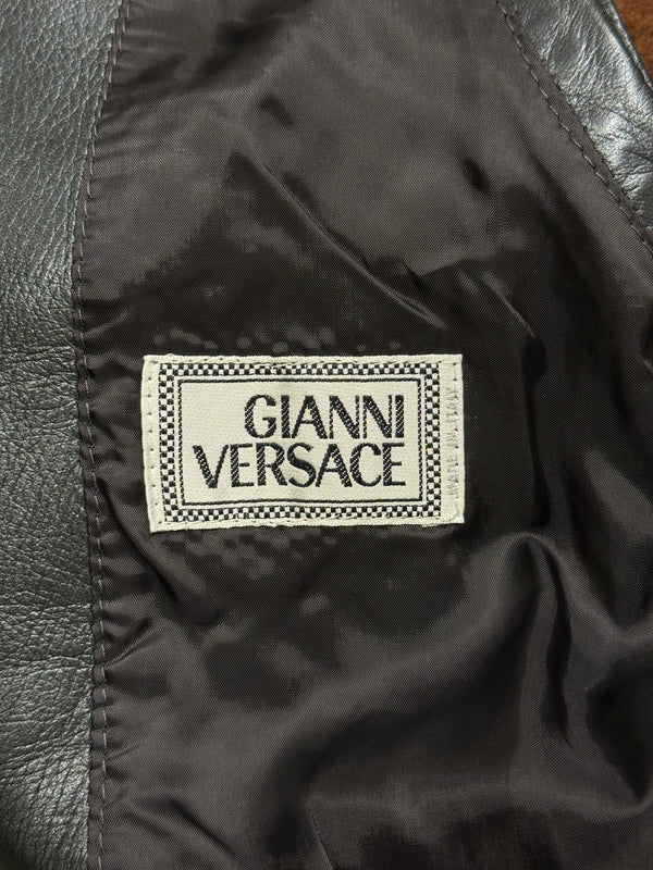 A/W1992 Gianni Versace chain-woven leather vest