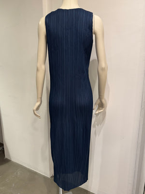 2000s Issey Miyake pleated stripe dress