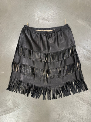1999 Gucci by Tom Ford runway leather skirt