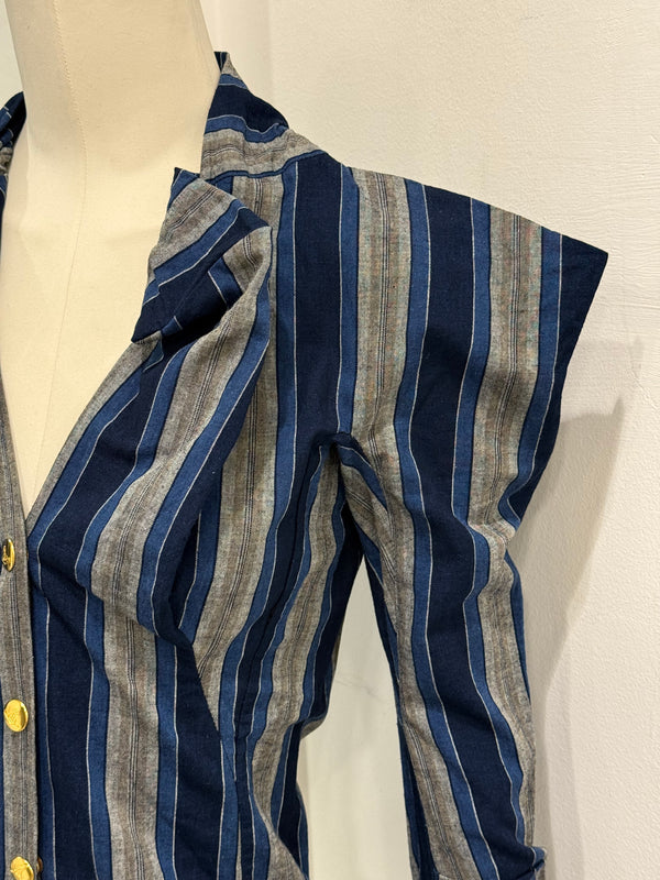 1990s Vivienne Westwood exaggerated shoulders shirt