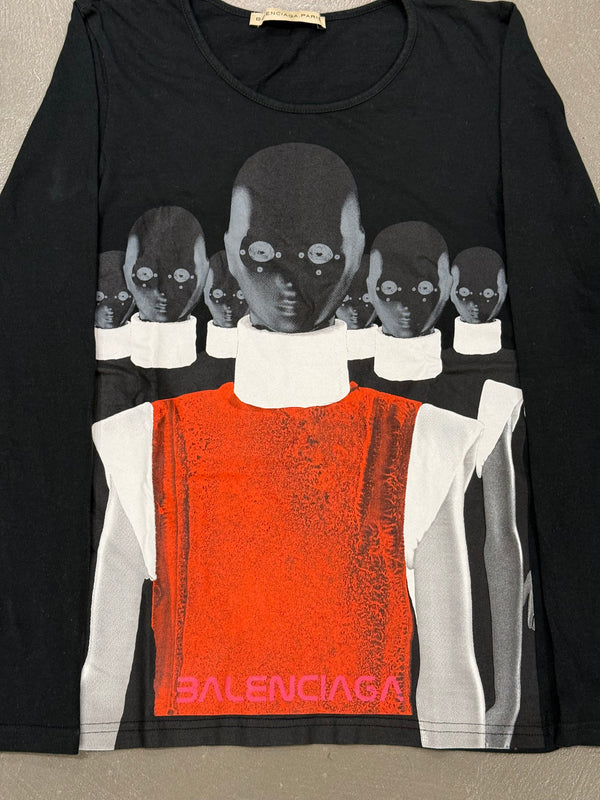 2000s Balenciaga by Ghesquiere robot long sleeve top