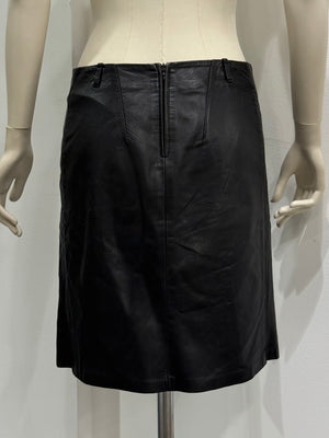 1990s Ann Demeulemeester leather skirt