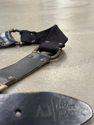 2000s Armani bondage leather belt