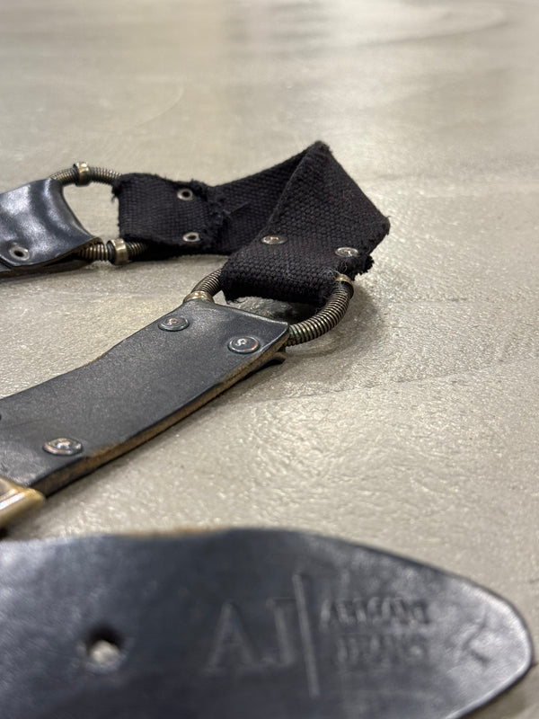 2000s Armani bondage leather belt