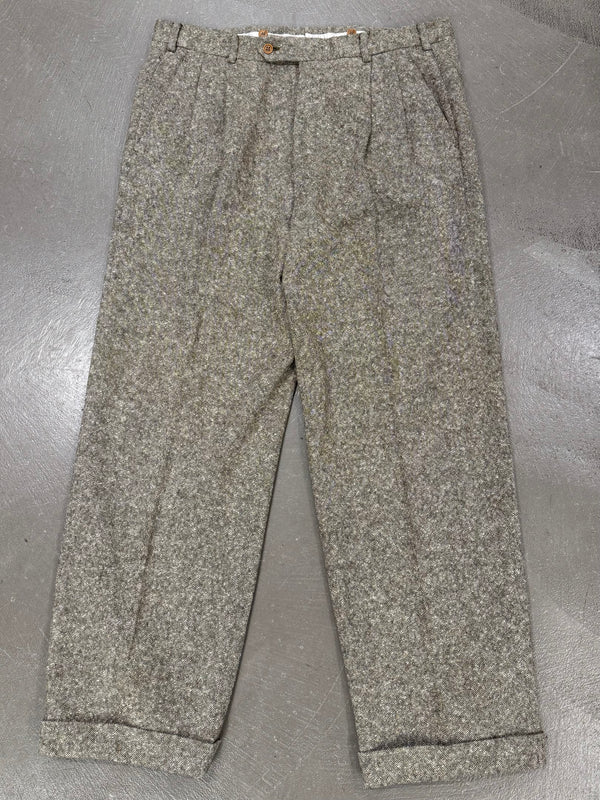 1990s Hermes wool tweed suit set