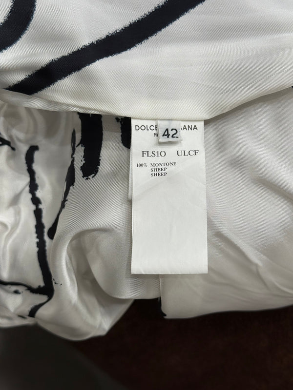 2002 Dolce & Gabbana leather bomber jacket