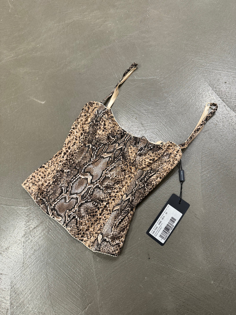 A/W 2001 Dolce & Gabbana Snakeskin corset top NEW