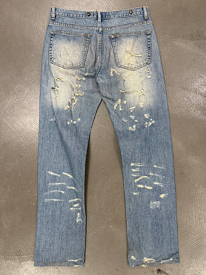 2000s Cavalli distressed studded jeans