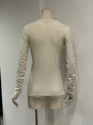 A/W2004 Ann Demeulemeester horsehair print long sleeve top
