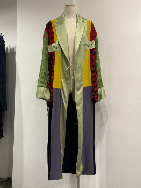 S/S1996 Jean Paul Gaultier "Cyberbaba" X-ray muscle trompe l'oeil reversible long coat