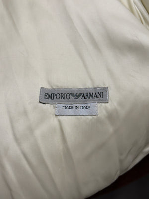 2000s Emporio Armani lynx print faux fur coat