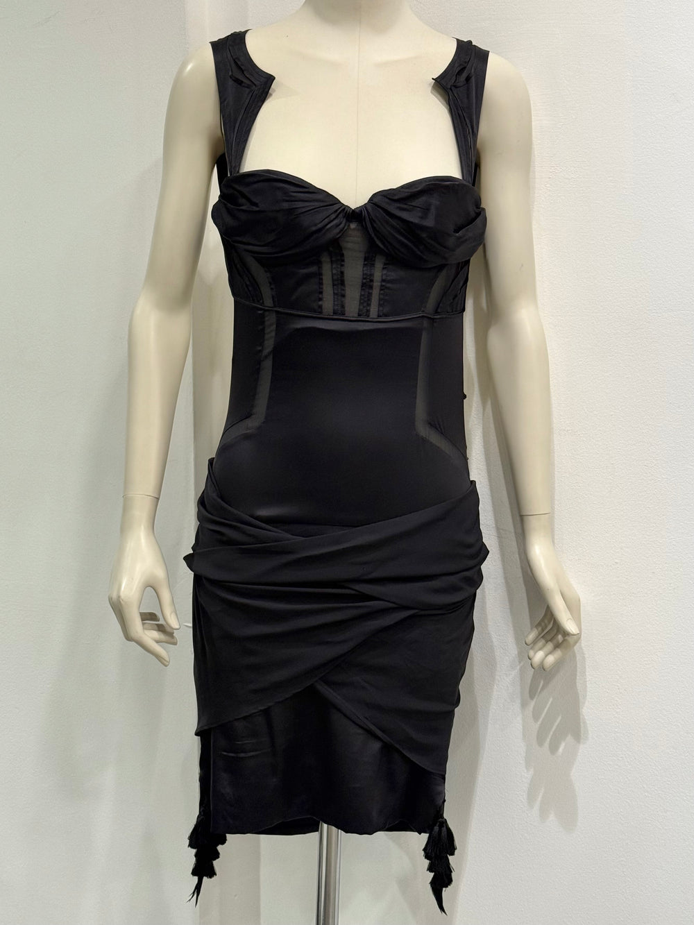 S/S2004 Gucci by Tom Ford bondage corseted dress