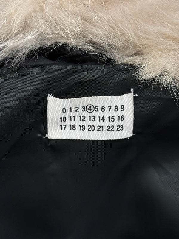 2008 Maison Margiela Coyote fur aviator leather jacket
