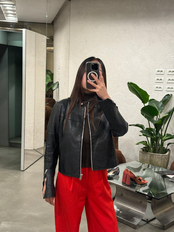 S/S2011 Acne Studios back zip leather jacket