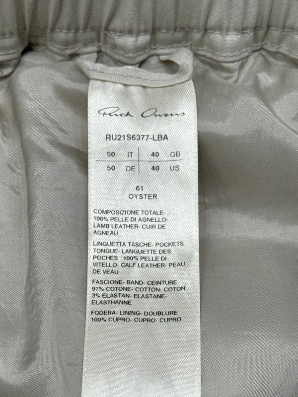SS2021 Rick Owens “Phlegeton” distressed leather Bauhaus Cargo Pants