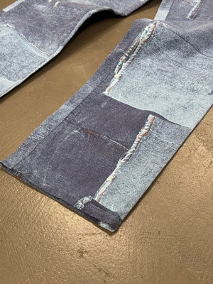 2000s Cavalli trompe l'oeil patchwork jeans
