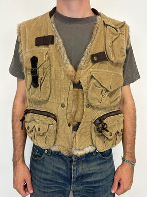 AW2002 Dolce & Gabbana cargo fur vest