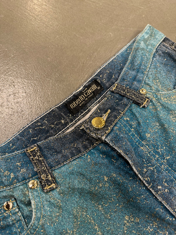 A/W 1999 Roberto Cavalli Python embellished jeans