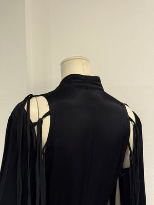 S/S2005 Ann Demeulemeester runway cut-out belted coat dress