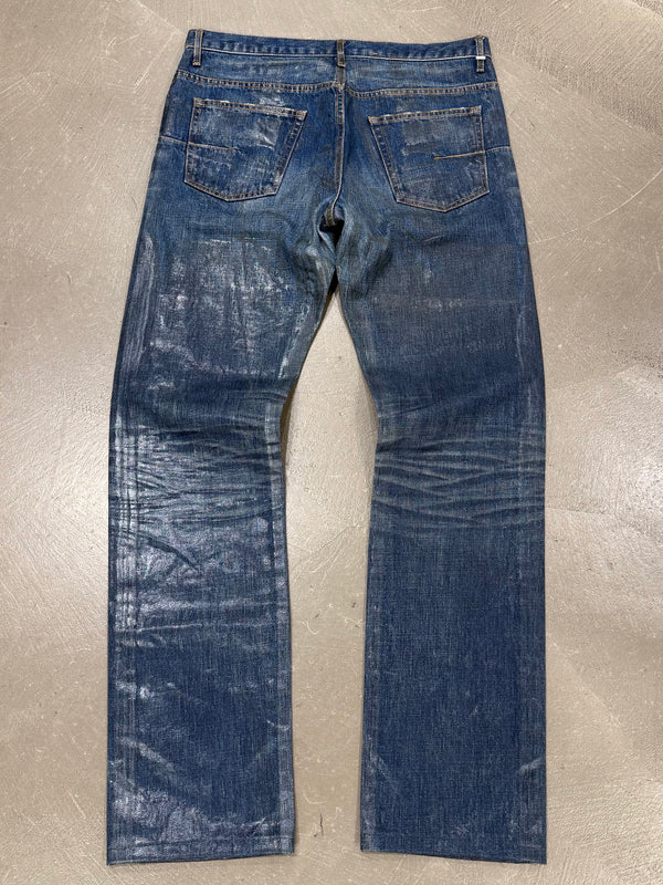 F/W 2003 Dior by Hedi Slimane green waxed denim