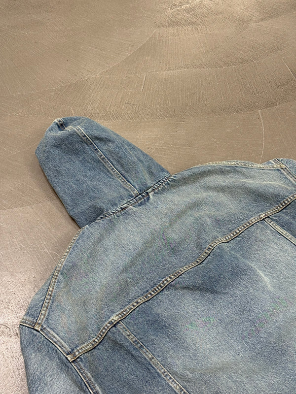 2022 Balenciaga denim hooded anorak jacket