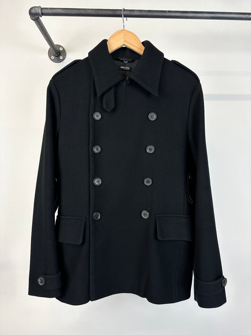 2000s Miu Miu double breasted wool coat