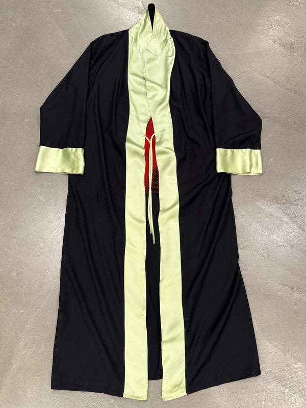 S/S1996 Jean Paul Gaultier "Cyberbaba" X-ray muscle trompe l'oeil reversible long coat