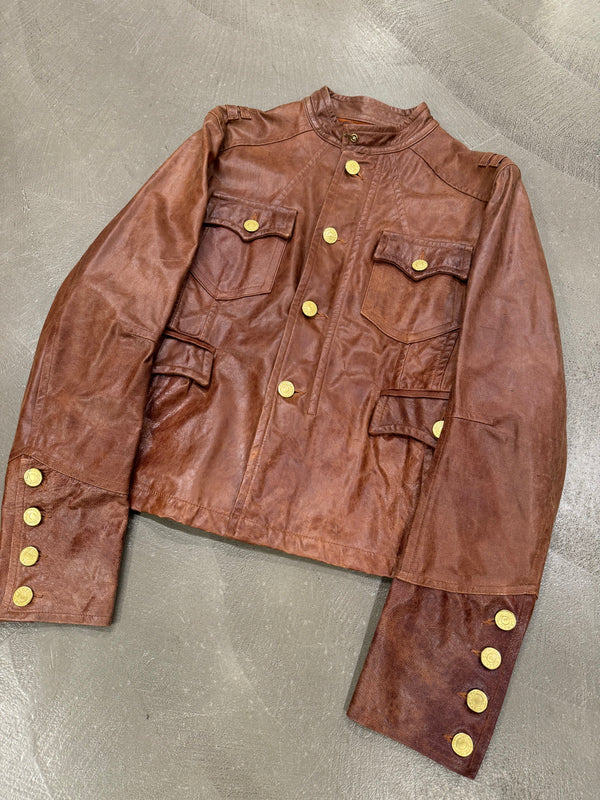 S/S2003 DSquared2 “Civil War” runway military leather jacket