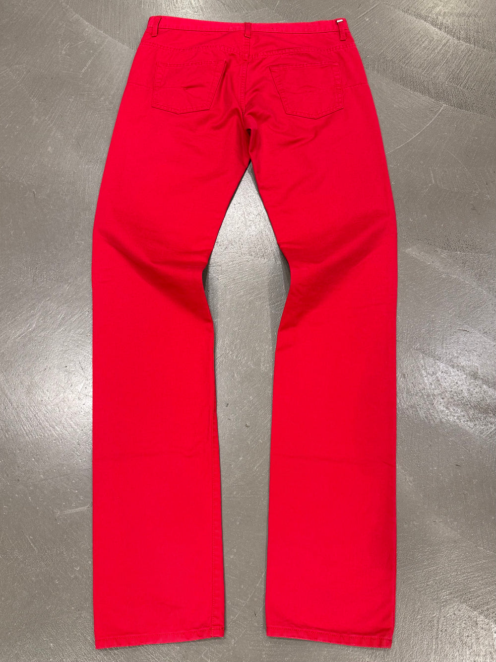 S/S2005 Dior by Hedi Slimane red runway denim