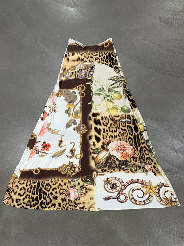 S/S2005 Roberto Cavalli runway floral maxi silk skirt