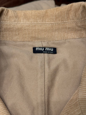 1990s Miu Miu double-breasted corduroy coat