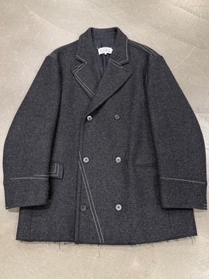 2017 Maison Margiela asymmetric double breasted coat