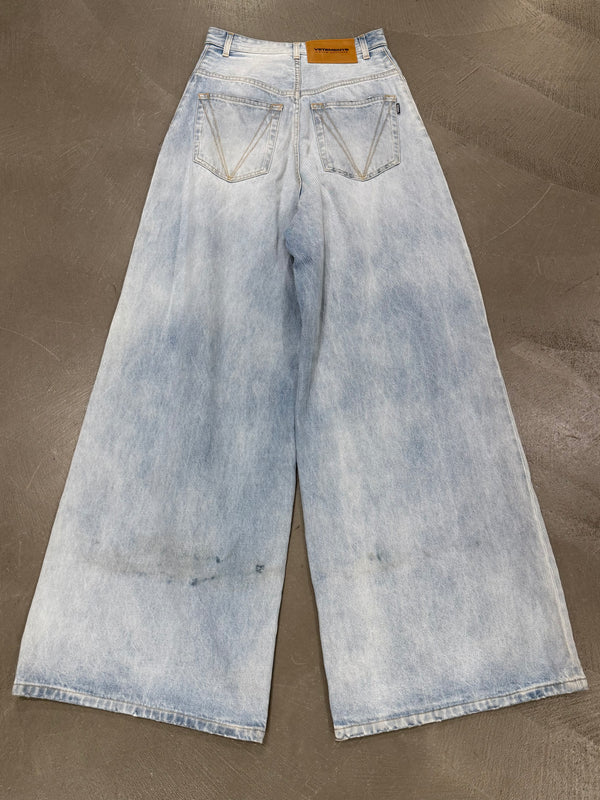 Vetements destroyed wide leg jeans