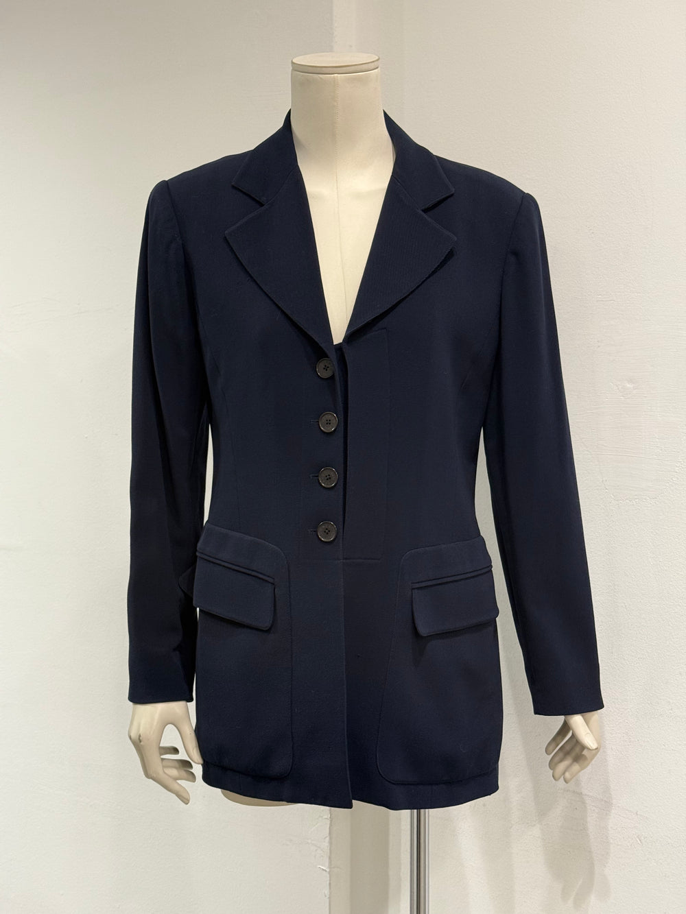 1990s Hermes wool tailored blazer
