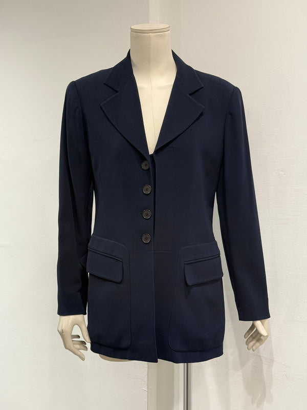 1990s Hermes wool tailored blazer