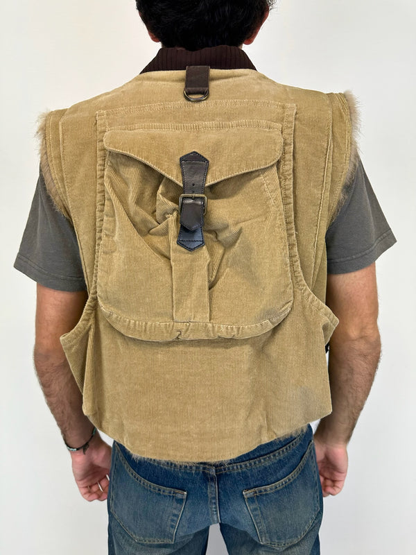 AW2002 Dolce & Gabbana cargo fur vest
