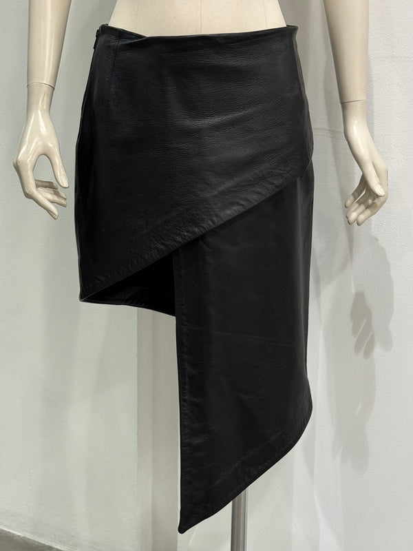 2015 Vetements runway leather skirt