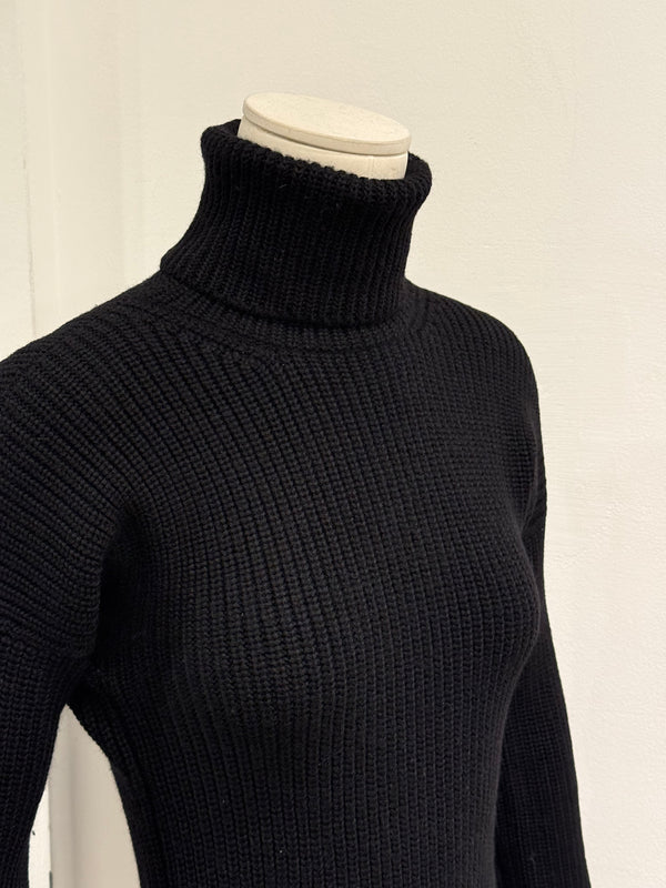 1990s Gucci by Tom Ford lace-up turtleneck knit