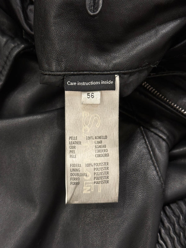 2000s Versace zip leather jacket