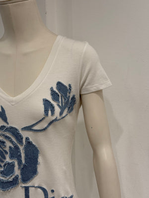 S/S2005 Christian Dior by John Galliano floral cotton t-shirt