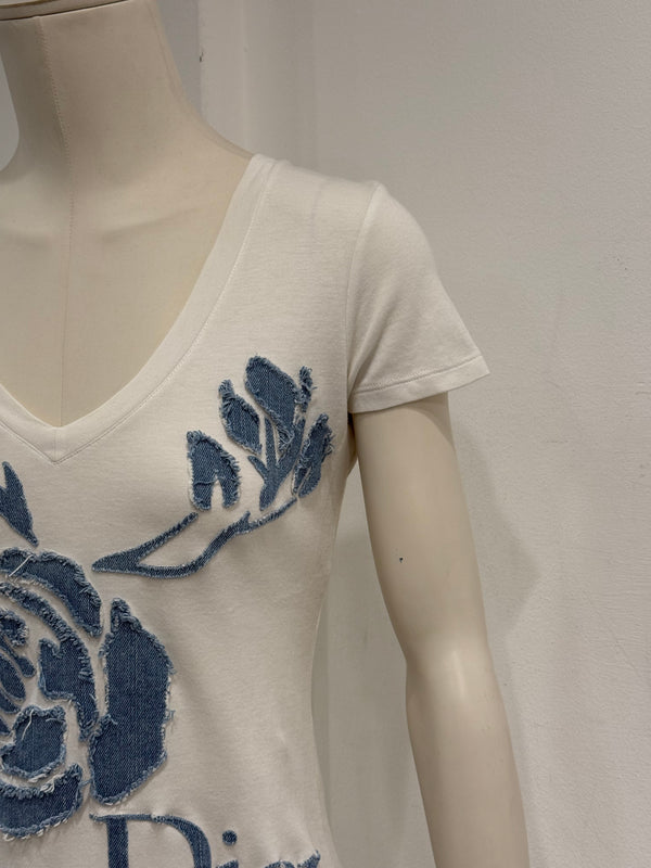 S/S2005 Christian Dior by John Galliano floral cotton t-shirt