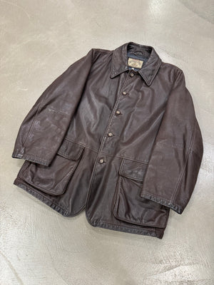 1980s ARMANI leather coat