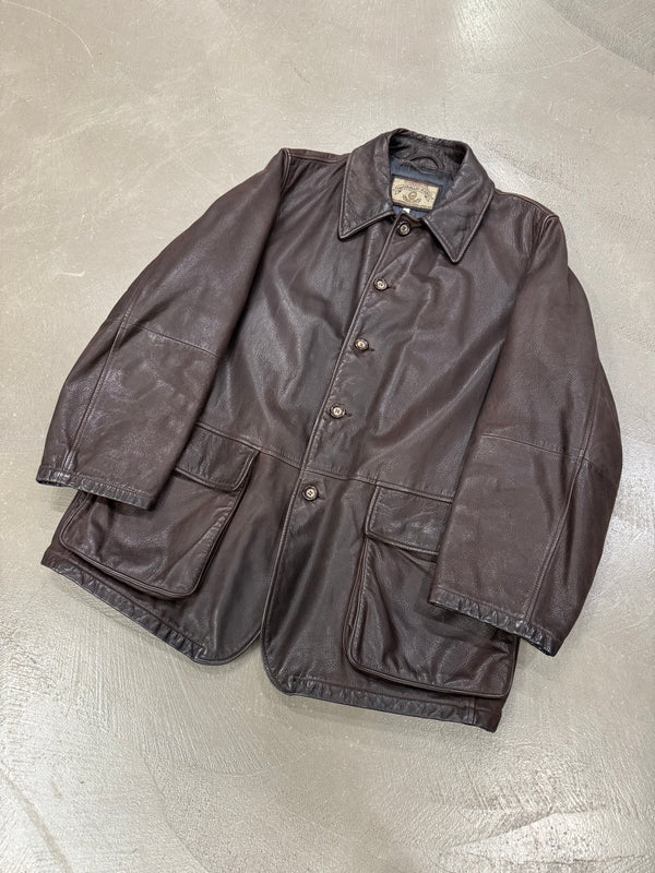 1980s ARMANI leather coat