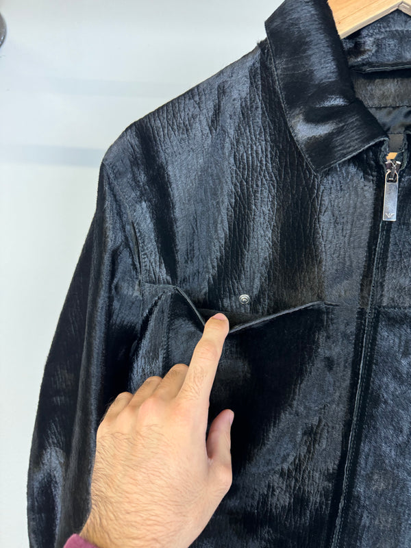 AW2013 Emporio Armani sample pony hair leather jacket