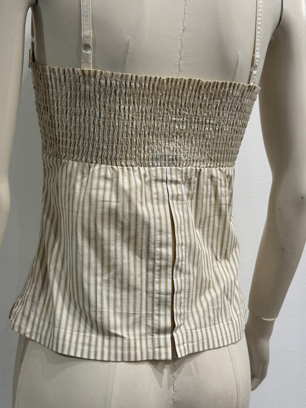 2000s Dolce & Gabbana pinstripe corset top