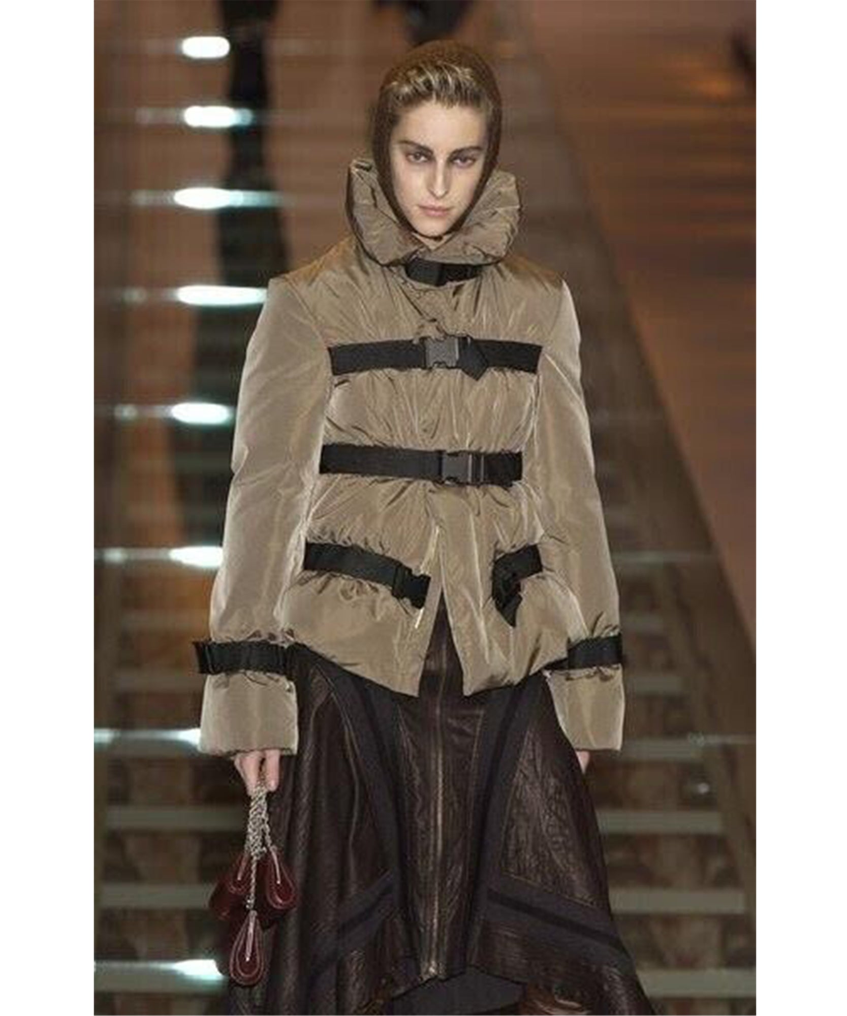 AW2003 Jean Paul Gaultier bondage belted puffer jacket