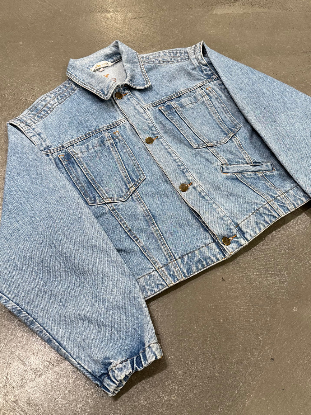 1990s Armani boxy denim jacket